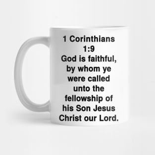 1 Corinthians 1:9  King James Version (KJV) Bible Verse Typography Mug